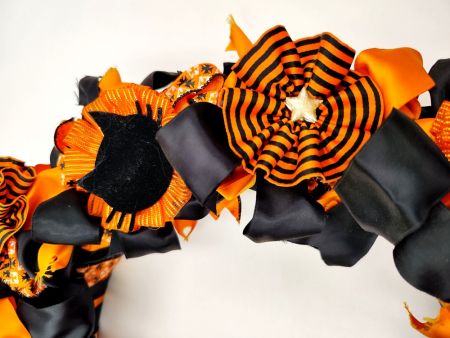 Spooky Halloween Ribbon Wreath